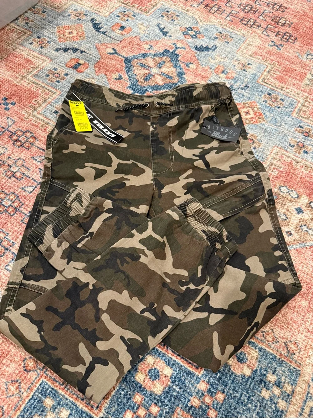 Tilly's Boys Camo Cargo Joggers - Green, Brown, Black